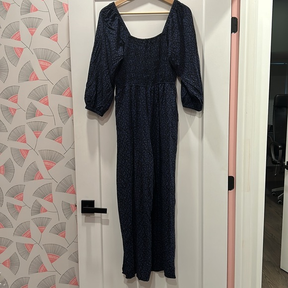 Madewell Blue Floral Tie-back Jumpsuit - Picture 2 of 12